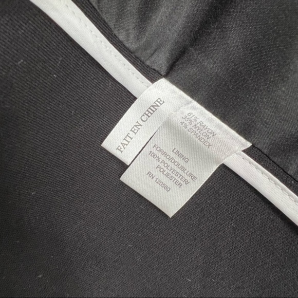 AMANDA + Chelsea 1X career work blazer piped shoulder Ponte jacket - Picture 4 of 6